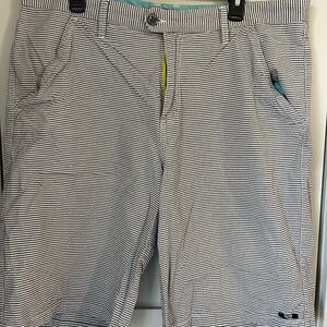 Oakley Striped‎ Golf Shorts Mens Size 38 Hybrid